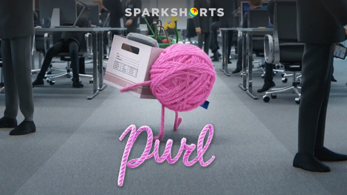 The cover for Purl, one of SparkShorts first releases. Used with permission/Pixar Animation Studios.