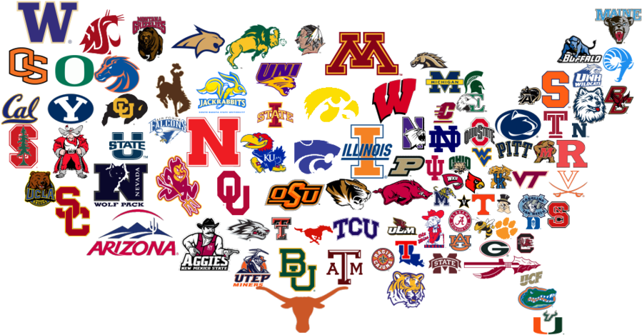 These college logos represent the most “well-known” colleges in the area where the logo is placed. Most of these institutions are the top public universities in their state. 