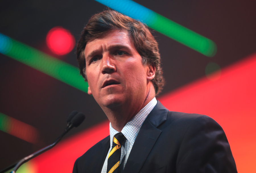 Tucker Carlson at the 2022 Student Action Summit in West Palm Beach, Florida.