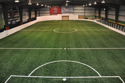 NC Soccer Club has four fields in the facility. This is Field Three and it has been at NC Soccer Club for over 10 years. Like Field One and Field Two, its perimeter is walled and built in a hockey-like structure.