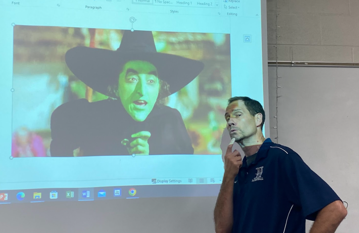 Mr. Brink was very scared of the Wicked Witch of the West when he was younger. Mr. Brink is giving us his “I am no longer scared of you” face in this photo.