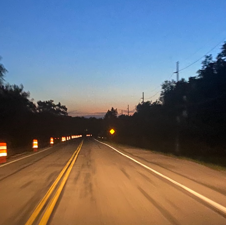 The album cover of “MISTY SKIES”. I tried to take a picture similar to where I wanted to transport the listeners to with the music– such as a car ride at night.