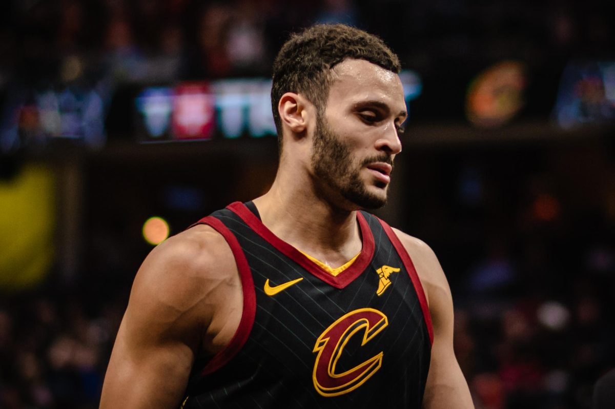 Larry Nance Jr., former Cavs player, has his own Chron's organization that Earp strongly supports. Larry Nance Jr. (47594195861) by Erik Drost is licensed under CC BY 2.0 Deed.