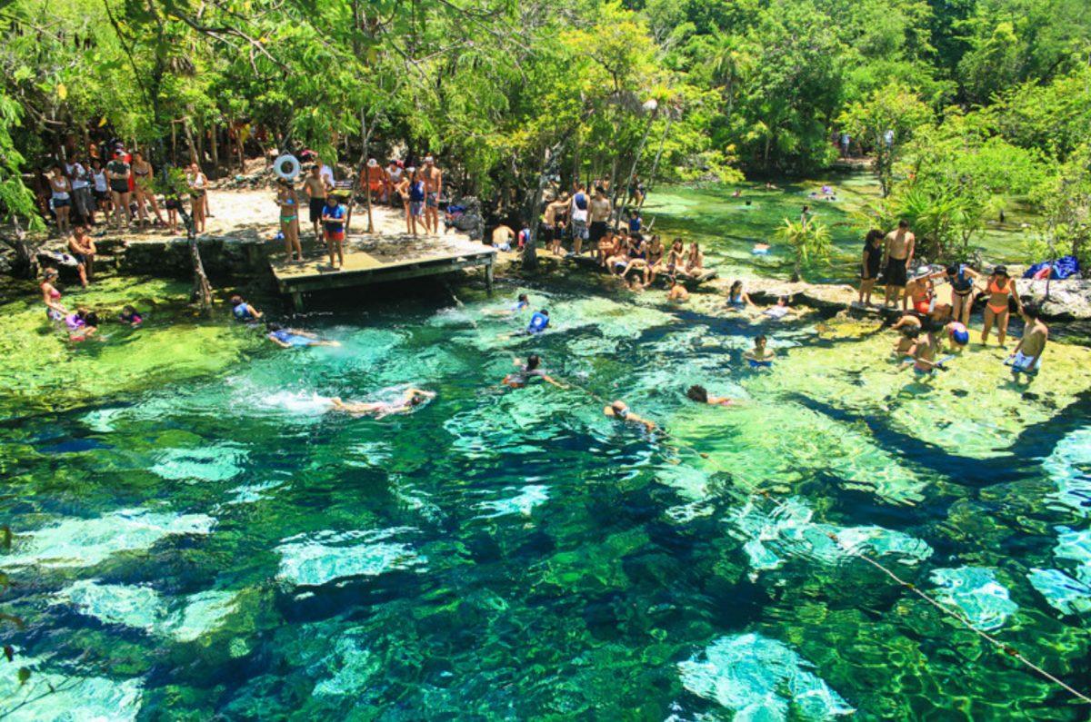 One of the most known cenotes of Cancún, Cenote Azul is a very picturesque place to swim in the sun. The vivid blue waters and luscious greenery add to the Cancún’s striking nature sceneries. Used with permission/Pickpic.