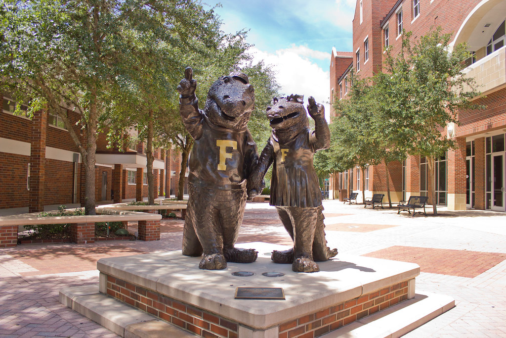 The University of Florida’s school mascots, Albert and Alberta glistening in the sun on a warm day in Gainesville, Florida.
