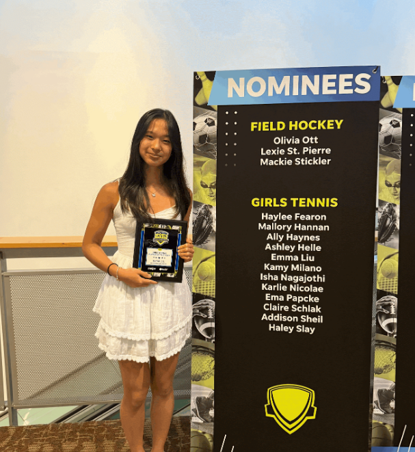 Sophomore Emma Liu was named the Akron-Canton Player of the Year for her outstanding athletic accomplishments, including winning the Suburban League Conference first singles title, competing in the state tournament as a freshman and capturing the Division I sectional championship in the postseason.